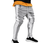 Pantalones de correr para hombre, pantalones de chándal largos para Fitness, culturismo, gimnasio, colores contrastantes, cordón de cintura elástica, pantalones transpirables de otoño