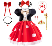 Disfraz brillante de Minnie Mouse para niñas pequeñas y niños, disfraz de Cosplay para niñas, fiesta de cumpleaños, vestido elegante de Pascua