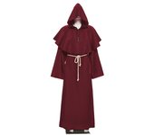 Disfraz de monje medieval de Halloween, túnica de monje, mago, sacerdote, disfraz de cosplay