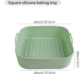Air Fryer Pan Reusable Silicone Liners Pot Non-stick Easy to Clean Chicken Basket Food Safe Baking Accessories
