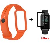 Watchband Strap For Huami Amazfit band 7 Smart Wristband WatchStrap Bracelet Soft Silicone Sport Accessories Colorful Belt +film