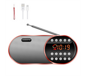 MANOVO Multi-Function FM Radio Plug-in Card Walkman Portable Bluetooth Speaker U Disk Music Player A