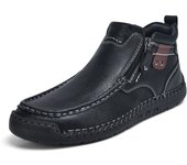Botas Martin de cuero genuino para hombre, botas Martin de moda de talla grande, zapatos informales para exteriores, tallas 38-48