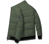 Abrigo informal acolchado de algodón para hombre, chaqueta cálida de Color sólido, gruesa, cuello alto, estilo coreano, a la moda, 2025