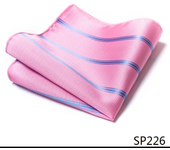 High Grade Brand Silk Kerchief Man Dark Blue Striped April Fool's Day Fit Formal Party Pocket Square Handkerchiefs Suit Hanky