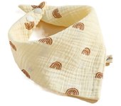 Adjustable Printing Baby Muslin Bibs Snap Button Cotton Saliva Towel Solid Color Soft Burp Cloths Infant Scarf