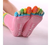 Breathable Soft Non-slip Sports Solid Color Middle Tube Hosiery Korean Style Socks Yoga Socks Women Five Finger Socks