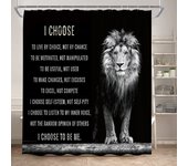 Black Lion Shower Curtain Set Wild Animal Motivational Quote Bathroom Curtains Non-Slip Bath Mat Rug Toilet Lid Cover Home Decor