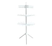 Clothes Drying Rack Laundry - Folding Clothing Dryer Removable 24 Clips 360° Rotate Foldable Stand