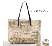 Round Straw Beach Bag Vintage Handmade Woven Shoulder Bag Raffia Circle Rattan Bags Bohemian Summer Vacation Casual Bags