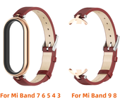 Leather Strap for Mi Band 9 8 7 6 5 4 3 Smart Bracelet Small Wrist Band Girls Women Band for Mi Smart Band 8 9 Wristbands