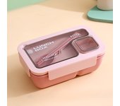Simple Portable Lunch Box New Plastic Large Capacity Lunch Box with Cutlery 850ml Portable Simple Lunch Box