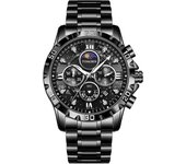 Reloj de cuarzo automático para hombres a prueba de agua luminosa calendario reloj