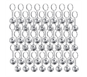 48Pcs Set Disco Ball Keychain Mirror Keyring Reflective Ball Key Chain Pendant