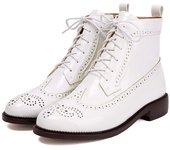 2025 new burnt lace up horse boots with thick heel and black side zipper short leg women's boots
