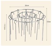 Vertical Stainless Steel Special Air Fryer Home Hanging Round Rack Oven Grill Bread Pan  Tray
