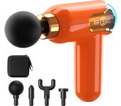 MUKASI Muscle Massage Gun with 9 Adjustable Levels, Powerful, Ultra Quiet and LCD Touch Screen, Massager with 4 Massage Heads for Relaxation Recovery Fatigue