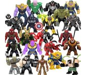 Bloques de construcción para niños, Mini figuras de modelo, Big Goblin, Spiderman, Iron Man, Venom, Capitán, Hawk, Deadp