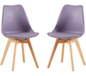 Pack 4 Sillas de Comedor Nórdico,Silla Cocina de Haya con Asiento Tapizado y Respaldo Ergonómico,Gelb+Rot+Grün+Orange