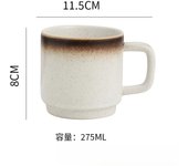 Taza Taza de agua de cerámica simple de estilo nórdico Taza de café grande con Tapa de cuchara Taza de leche creativa