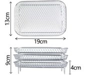 3-layers Air Fryer Stackable Grid Grilg Rack Stainless Steel Anti-corrosion for Home Kitchen Oven Steamer Cooker Gadgets