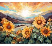 Ruopoty Paint by Numbers for Adults Beginner Sunflower Pictures On Numbers Handiwork Coloring By Numbers Home Decors