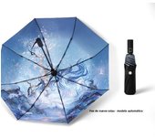 Guochao Qingqiu paraguas automático para mujeres, soleado y lluvioso, parasol de doble propósito de alto valor, parasol de vinilo, protector solar, protector solar protección ultravioleta