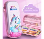 Mermaid 3D Mermaid Pencil Case Rocket Astronaut 3D Space Pen Case Zippered Waterproof 3D Astronaut Pencil Box Office Supplies