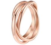 Sansheng Sanshi anillo principal de tres anillos anillo de pareja de acero de titanio, anillo antiansiedad giratorio joyería