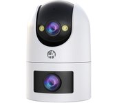 JOOAN 4K Outdoor WiFi Surveillance Camera Dual Lens Dual Screen 5G Wifi IP Cameras Auto Tracking Security PTZ Cam CCTV Audio Video