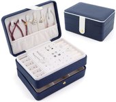 Joyero de viaje, organizador de joyas de viaje, joyero verde para niñas, estuche de viaje para joyas, joyero para mujeres