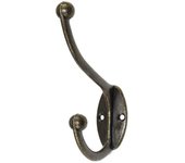 Antiguo abrigo ganchos, hierro fundido latón bronce diseño; Vintage país Retro Casa, juego de 5