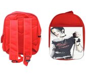 PACK MOCHILA ROJA Y ESTUCHE nana black stones anime serie punk rock school material banda musica blast