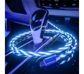 Streamer Charger Cable LED Light Up Lightning TypeC Cable USB Fast Charger Cord  for iPhone 14 13 12 11 Pro Max X XS iPad 9 mini