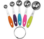 Cuchara medidora de acero inoxidable de colores, juego de 10 tazas medidoras, cuchara medidora, juego de 5 tazas graduadas, cuchara medidora, herramientas para hornear