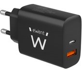 CARGADOR MOVIL EWENT RAPIDO USB-C y QC3.0 20W