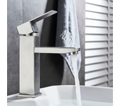 MAGIC SELECT Grifo Lavabo Acero Inoxidable 304 Mate Cuadrado Monomando