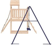 vidaXL Parque infantil de exterior madera maciza de pino