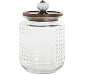 Dcasa Bote para cocina con tapa de acacia de 600 ml