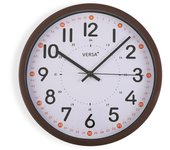 Versa Huntington Reloj de Pared Decorativo, para Salón o Cocina, Medidas (Al x L x An) 30 x 4,3 x 30 cm, 1 pila 1.5 V AA necesaria (no incluida), Color Blanco