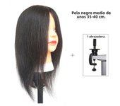 Mannequin Head Salon 100% Real Hair Natural Black Training Hairdressing Practice Cosmetology In Mannequins Model Dummy Hairstyle