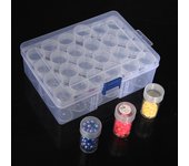 1pcs24 Grid Plastic Storage Box, DIY Diamond Painting, Handicraft Accessories Storage Box, Beaded Ioose Bead Parts Storage Box