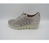 ZAPATO DEPORTIVO DE CUÑA, marca DESIREE, ZERO27, fabricado en ESPAÑA, materiales de piel, cuña de 4,5cm