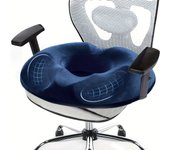 Pc Ergonomic Memory Foam Donut Seat Cushion, Orthopedic Tailbone Support Pillow ， Machine Washable Knit Fabric Cover