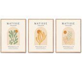 Set de 3 cuadros calidad premium con marco de madera - 30x40 cm o 50x70 cm - POSTER LAB