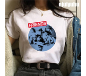 Fashion Friends Tv Show Funny Cartoon T Shirt Women Graphic Best Friends Harajuku T-shirt Korean Style Tshirt Vintage Top Female