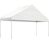 vidaXL Cenador con techo polietileno blanco 5,88x2,23x3,75 m