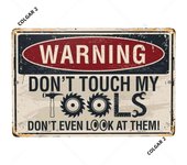 Beware of Dog Warning Tin Sign Shepherd Metal Signs Black and White Poster for Fence Farm German Outdoor House