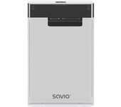 Savio AK-66 caja para disco duro externo Carcasa de disco duro/SSD Negro, Transparente 2.5"