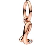 2023 New 925 Silver Plated Rose Gold Letter a-z Script Alphabet Dangle Charm Fit Pan Bracelet DIY Romantic Jewelry Gift
